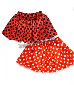 Saia de cetim Minie/Joaninha adulto