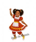 Vestido de Quadrilha com avental Infantil