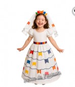 Noiva Junina Bandeirolas - infantil