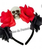 Diadema Caveira Flor