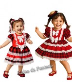 Vestido de Quadrilha Aurora Infantil