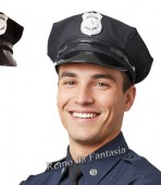 Quepe Policial Vinil Adulto